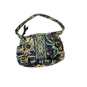 Vera Bradley Retired Rhythm and Blues Quilted Paisley Pattern Shoulder Bag